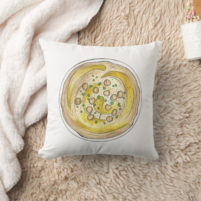 Hummus Houmous Mediterranean Mitten Östra Food Kudde (Filt)