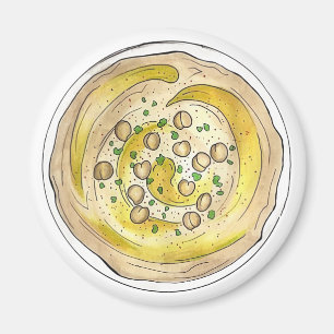 Hummus Houmous Mediterranean Mitten Östra Food Magnet
