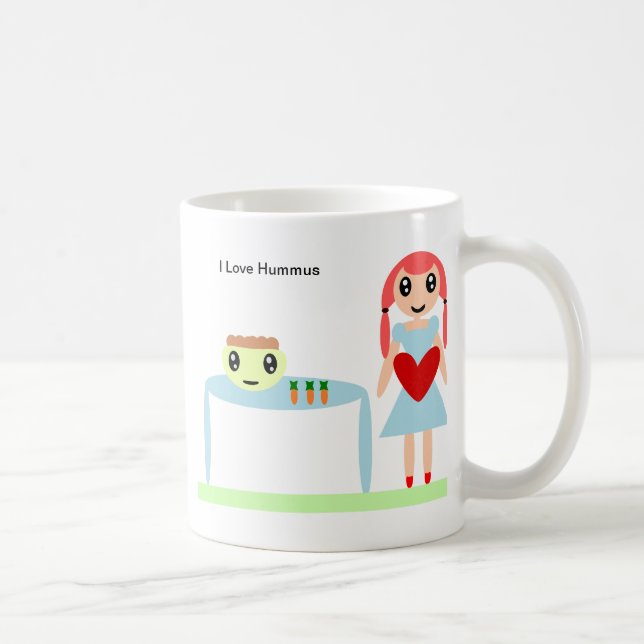 Hummus Kärlek "I kärlek hummus" Kaffemugg (Höger)