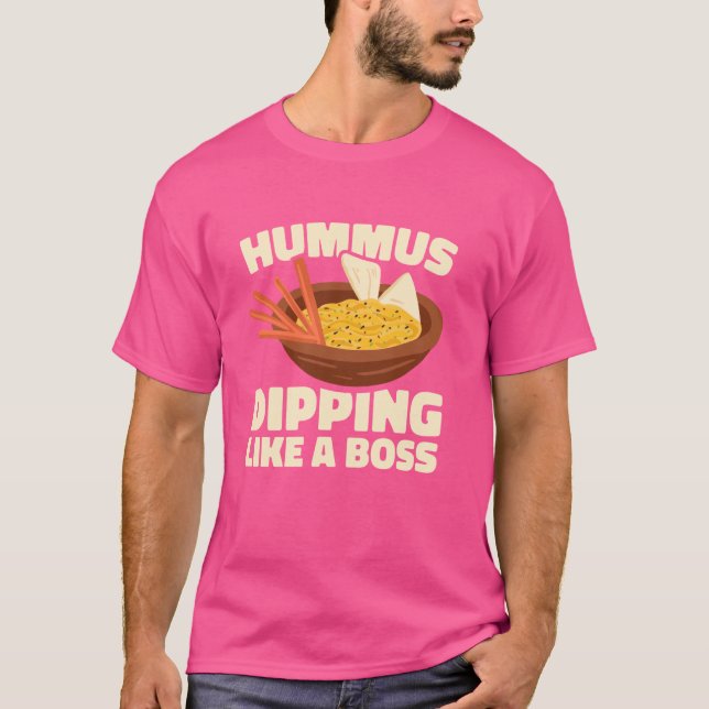 Hummus som en Chef T Shirt (Framsida)