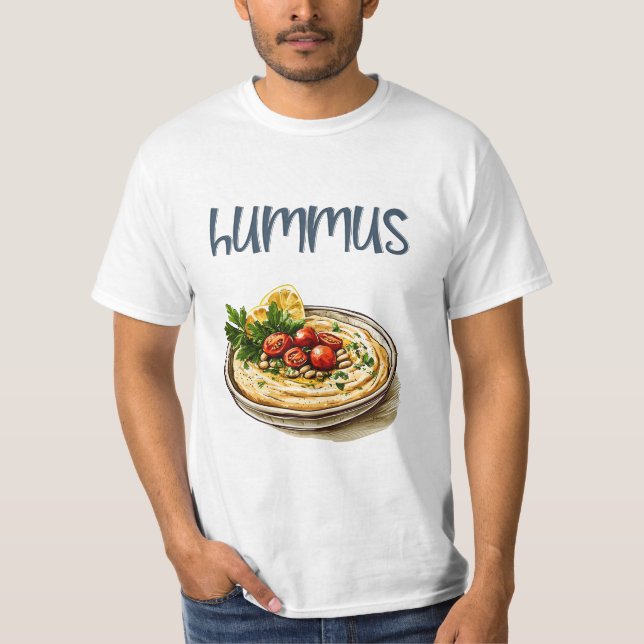 Hummus | Vegan Creamy, Savory Äventyr T Shirt (Framsida)