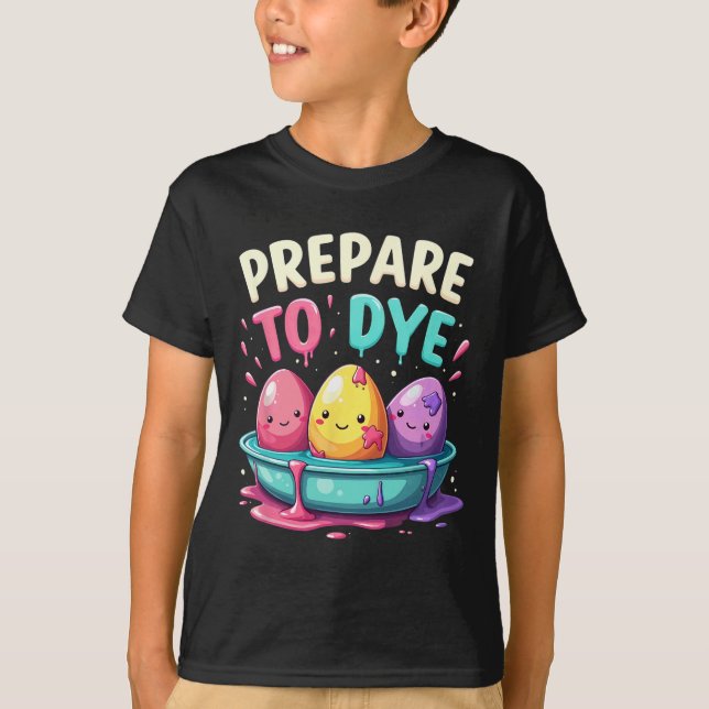 Humor äggjakt förbered färg 3 t shirt (Framsida)