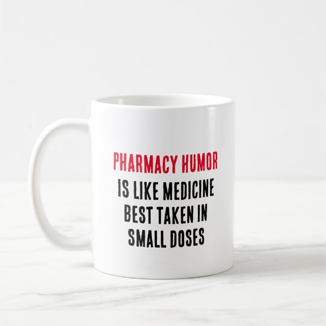 Humor är som medicin kaffemugg (Vänster)