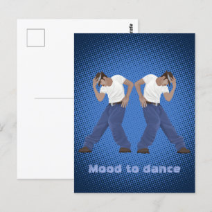 Humör att dansa vykort