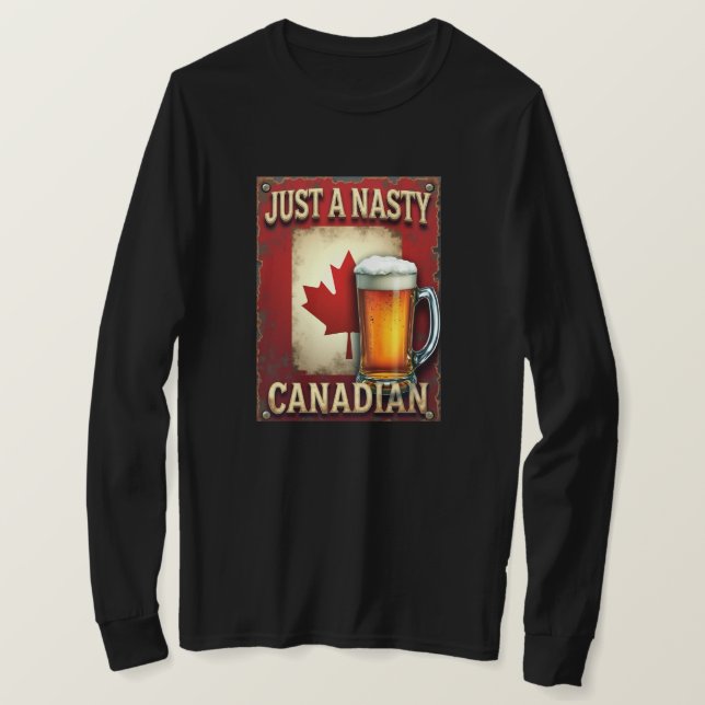 Humor avsett med ölbild t shirt (Design framsida)
