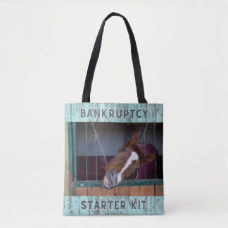Humor: Bankruptcy Starter Kit Tote Bag Tygkasse