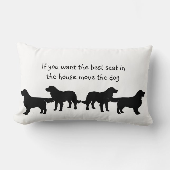 Humor Best Seat in house Hund Pet Animal Lumbarkudde (Framsida)