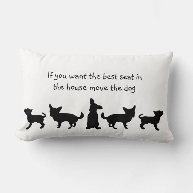 Humor Best Seat in house Hund Pet Animal Lumbarkudde (Framsida)