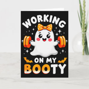 Humor Boo Tränar Min Rumpa Gym Fitness Halloween Kort