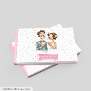 Humor Bröllop Guest Bok Quirky Watercolor par