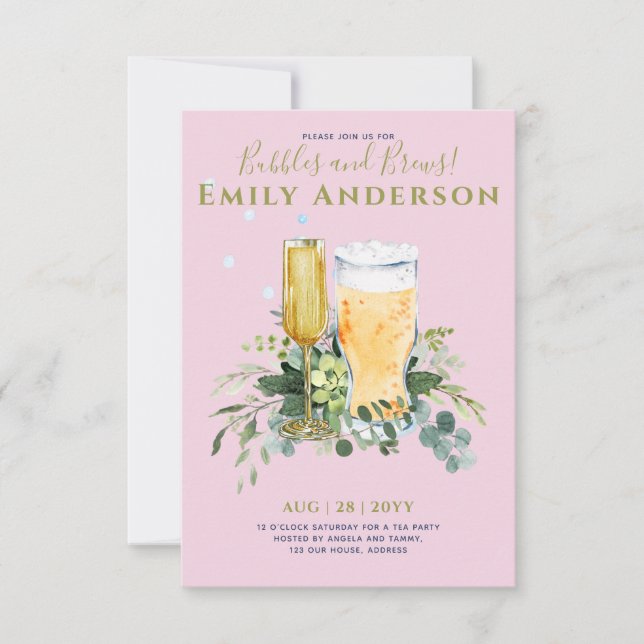 Humor Bubbles in Brews Beer Champers Möhippa (Framsida)