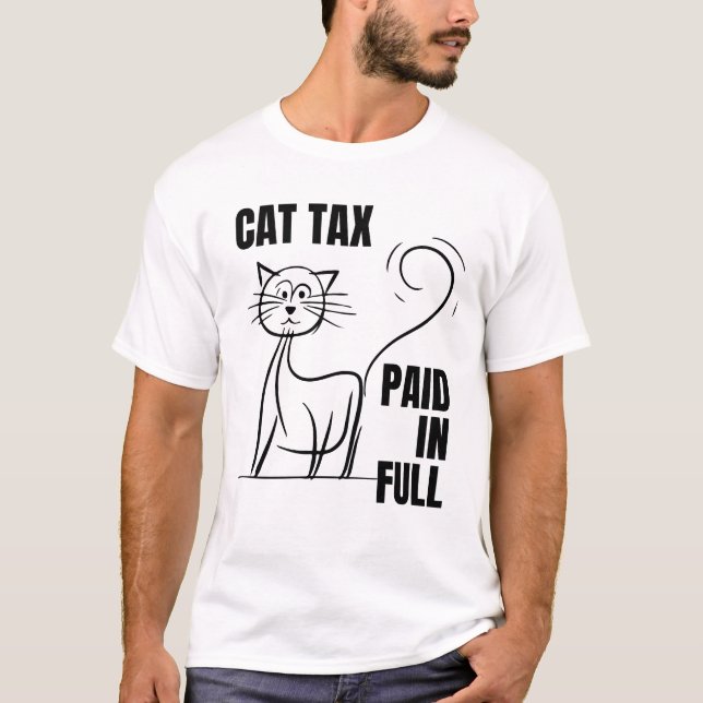 Humor CAT-SKATT BETALAT I FULLT T Shirt (Framsida)
