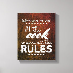 humor-citat av regler canvas wall art