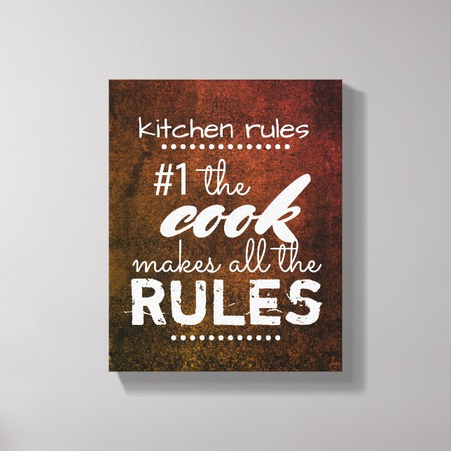 humor-citat av regler canvas wall art (Framsida)