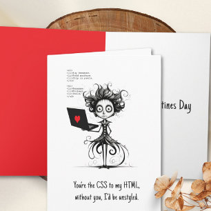 Humor Citat Computer Nerd Pun Funny Valentines day Kort