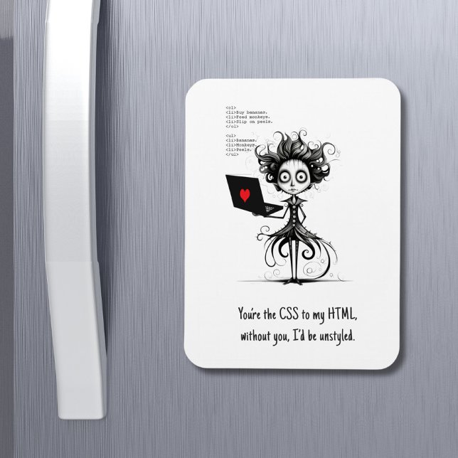 Humor Citat Cute Nerd Funny Valentines day Gift Magnet (Skapare uppladdad)