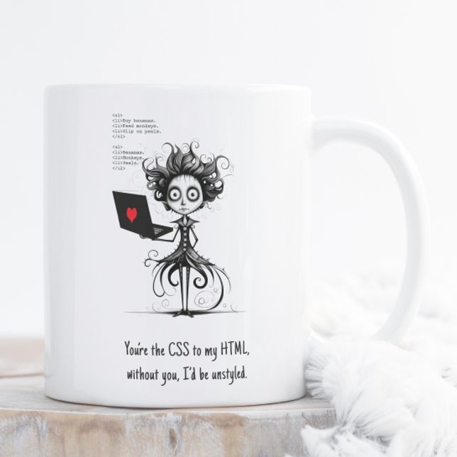 Humor Citat Cute Nerd Funny Valentines day Gift Två-Tonad Mugg (Skapare uppladdad)