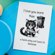 Humor citat flimrerar Cute Cat Funny Valentines da