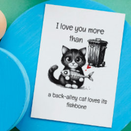Humor citat flimrerar Cute Cat Funny Valentines da Kort