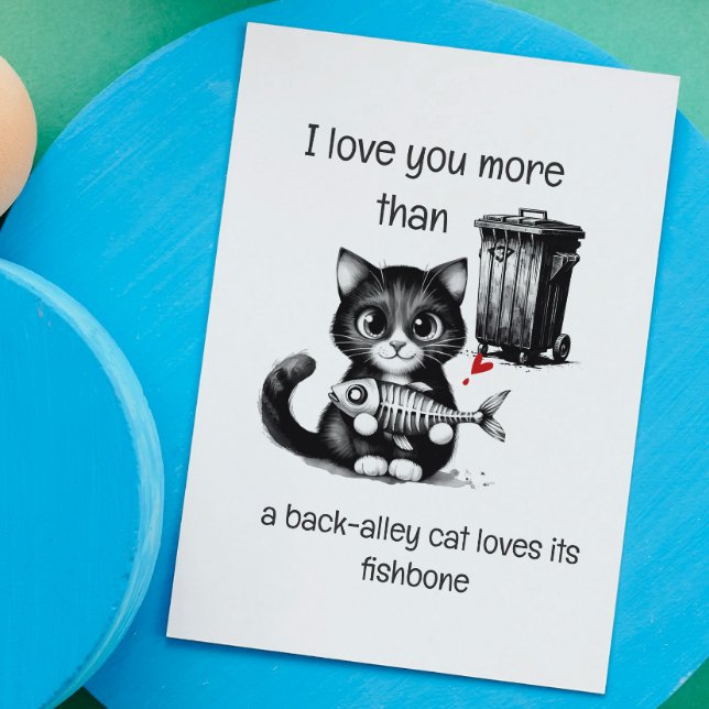 Humor citat flimrerar Cute Cat Funny Valentines da Kort (Skapare uppladdad)