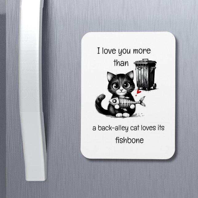 Humor citat Fliration Cat Funny Valentines day Gif Magnet (Skapare uppladdad)