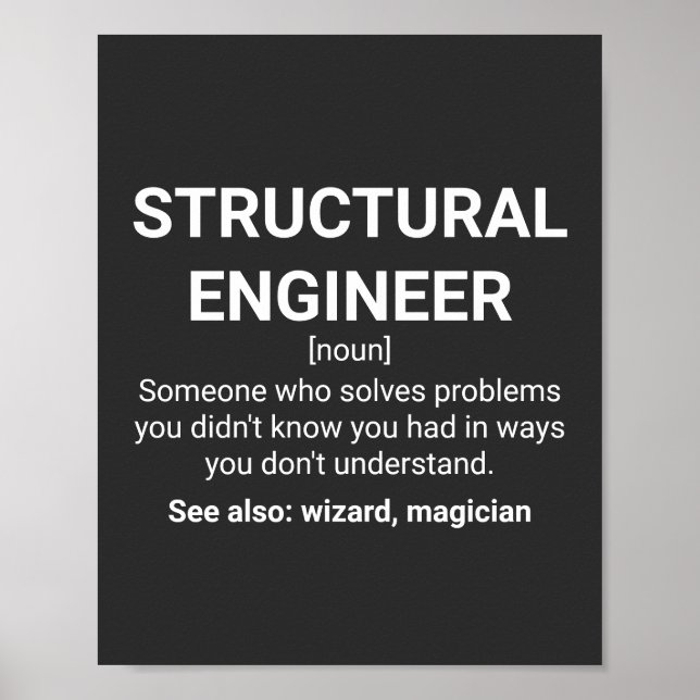 Humor-citat för definition av Ingenjör Poster (Framsidan)