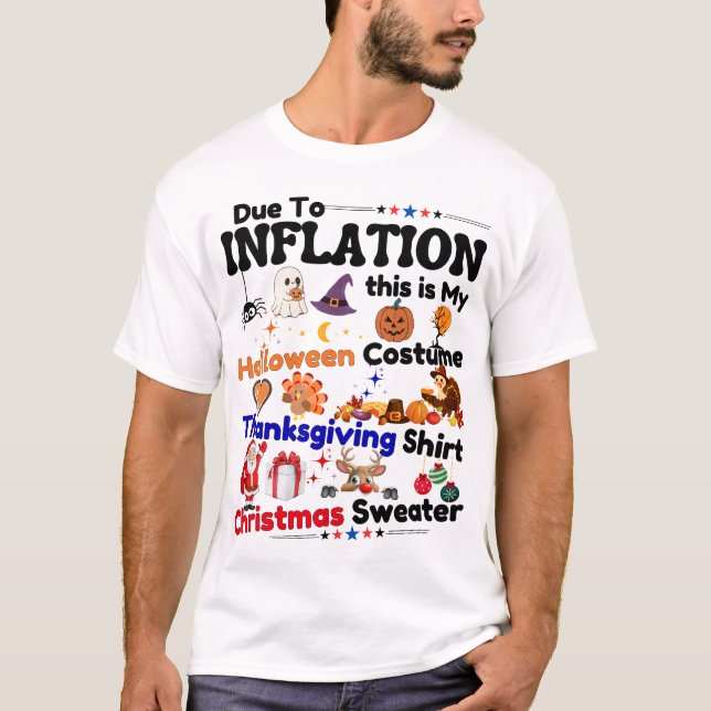 Humor-citat på grund av inflation Halloween-söt Sp T Shirt (Framsida)