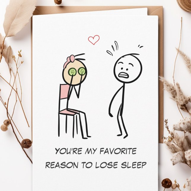 Humor citat Stickman Falise Funny Valentines day Kort (Skapare uppladdad)