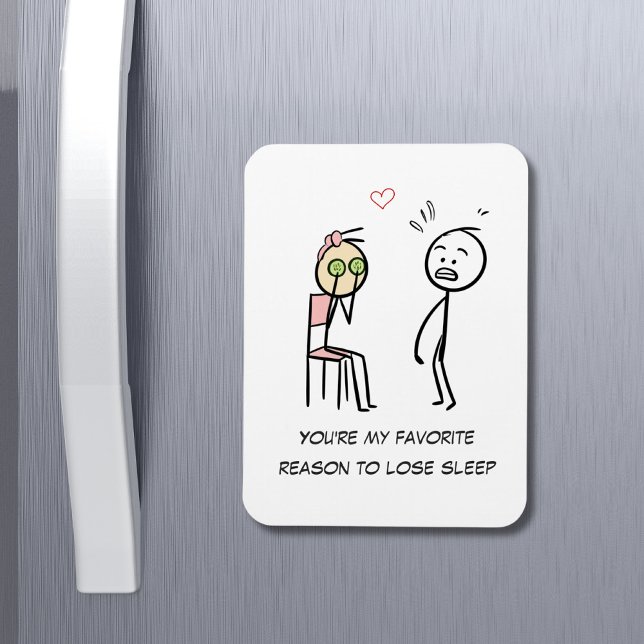 Humor citat Stickman Falise Funny Valentines day Magnet (Skapare uppladdad)