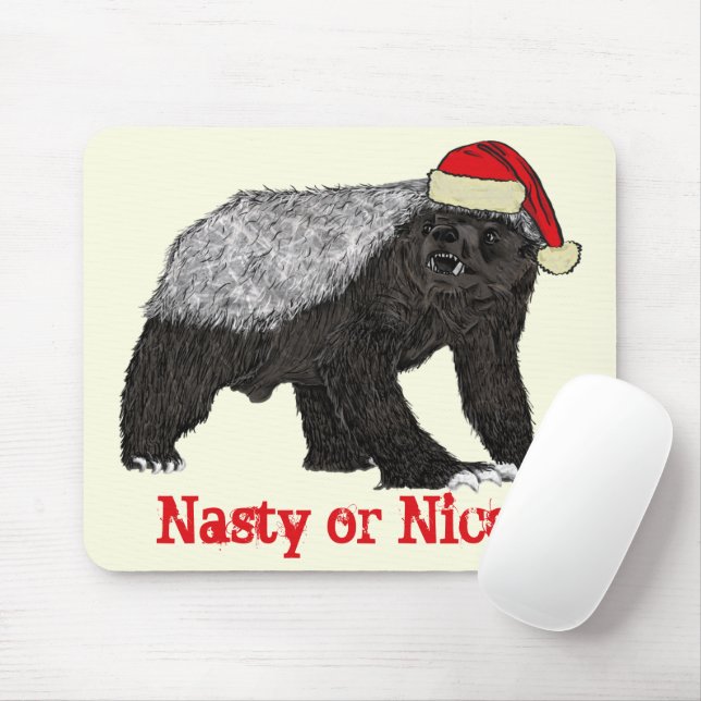 Humor-citatet Honey badger Funny Festive Nasty Nic Musmatta (Med mus)