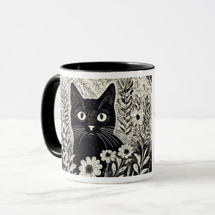 Humor citerar Blommigt Cat Nagting Nothing Mugg
