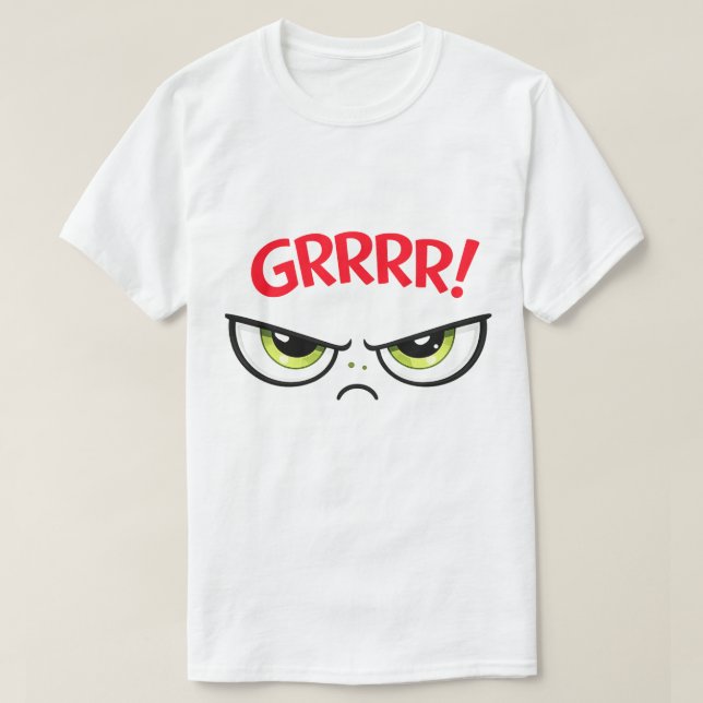  Humor Den Gröna Sura Roliga Druvan Grrrrrrr T Shirt (Design framsida)