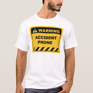 Humor - Etikett för mänsklig varning/Signera OLY T Shirt