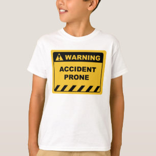 Humor - Etikett för mänsklig varning/Signera OLYCK T Shirt