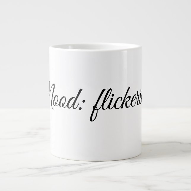Humör: fladdrande. jumbo mugg (Framsidan)