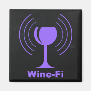 Humor för älskare för vin Vin-Fi Magnet