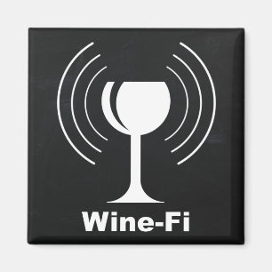 Humor för älskare för vin Vin-Fi Magnet
