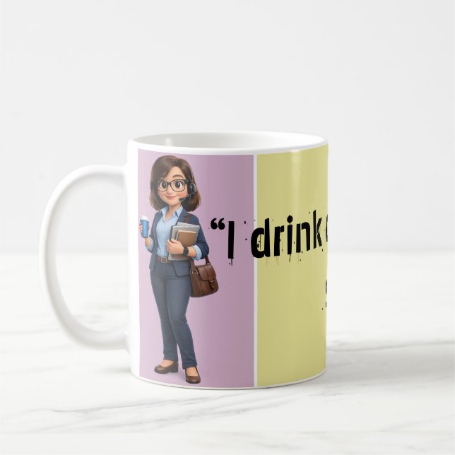 Humor för arbete hemifrån kaffemugg (Vänster)
