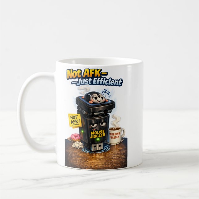 Humor för arbete hemifrån kaffemugg (Vänster)