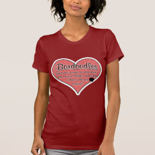 Humor för Bordoodle tass avtryckhund T-shirt