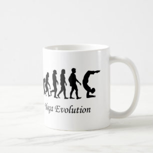 Humor för evolution för Yogamugg"Yoga" Kaffemugg