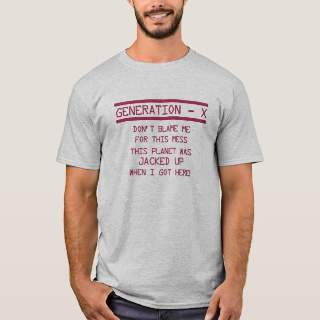 Humor för generation X Tee (Framsida)