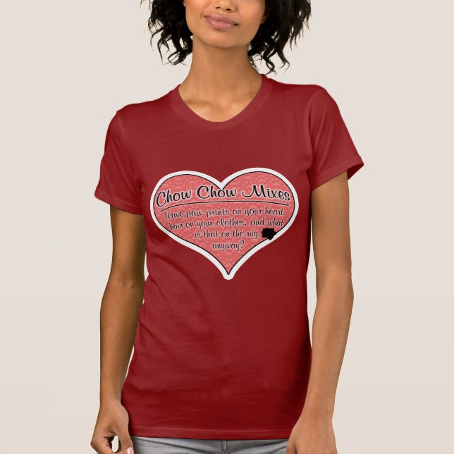 Humor för hund för tass avtryck för blandningar tee shirt (Framsida)