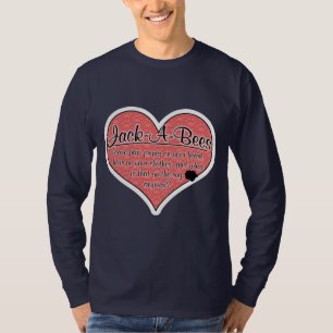 Humor för Jack-EN-Bi tass avtryckhund T-shirt