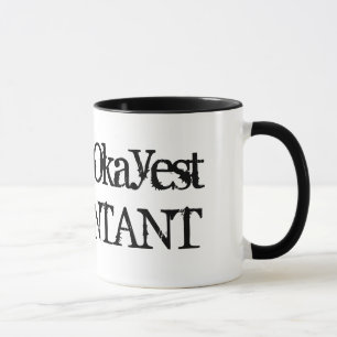 Humor för mugg för kaffe för världsOkayest rev