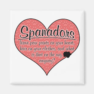 Humor för Spanador tass avtryckhund Magnet
