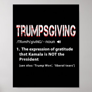 Humor Funny Trump Trumpsgiving Turkiaddagen Thanks Poster