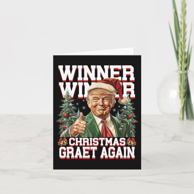 Humor Funny Trump Vinnare Vinnare jul Underbar Ag Kort (Framsida)