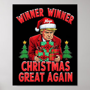 Humor Funny Trump Vinnare Vinnare jul Underbar Ag Poster