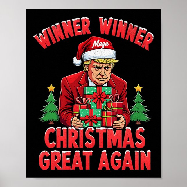 Humor Funny Trump Vinnare Vinnare jul Underbar Ag Poster (Framsidan)